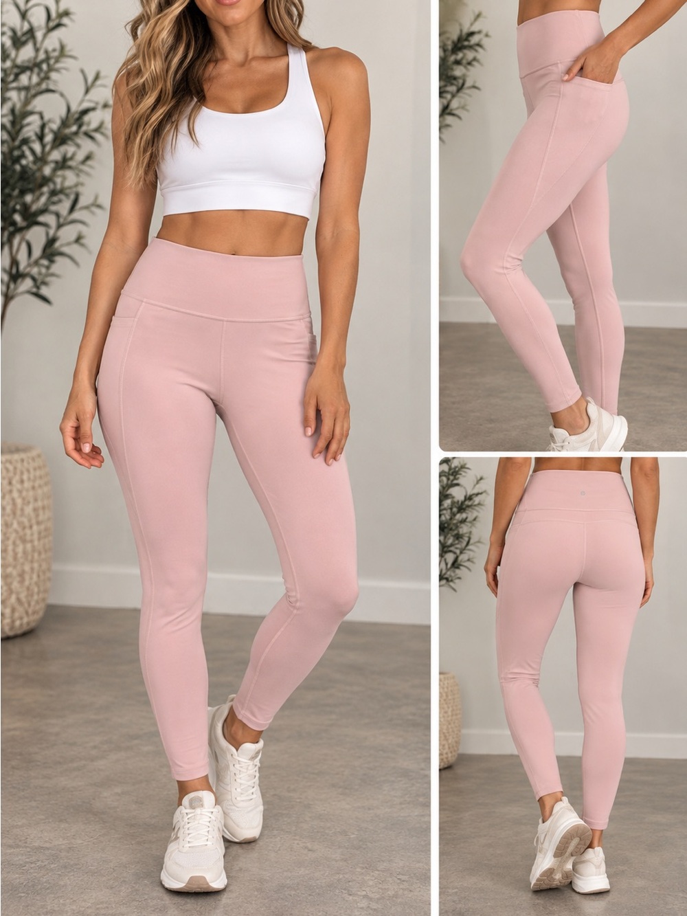 Women’s High-Waist Performance Leggings - Blush Pink